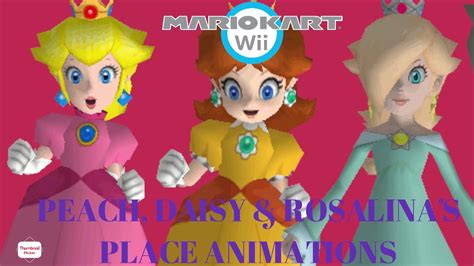 Mario Kart Wii Peach Daisy And Rosalina S Place Animations Youtube