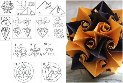 Kusudama Kugeln Falten Modulares Origami Aus Blumen Sternen Und Co