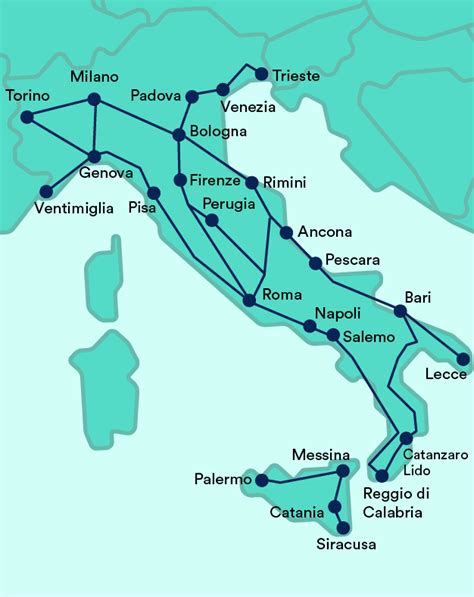Trenitalia Route Map Italy