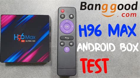 Android Box H96 Max Test Youtube