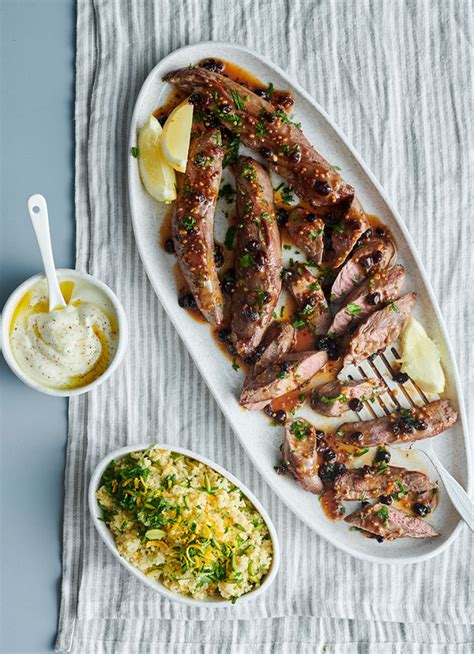 Lamb Fillets With Mustard And Date Vinaigrette Dish Dish Magazine