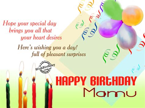 Wishing You A Very Happy Birthday Mamu