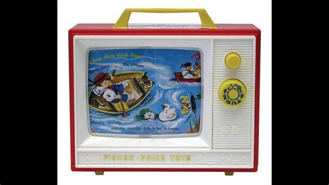 Fisher Price Giant Screen Music Box Tv Two Tune Stories Mattel Classic