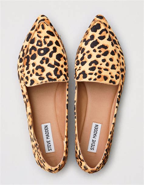 Steve Madden Featherl Leopard Flat Women Shoes Leopard Print Shoes Leopard Flats