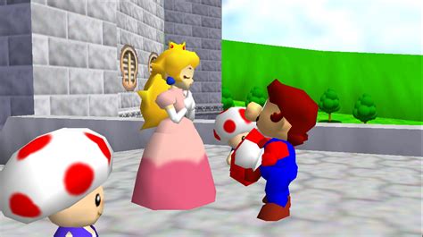 Image Peach 2 Toads Mario N64 Endingpng Super Mario 64 Official