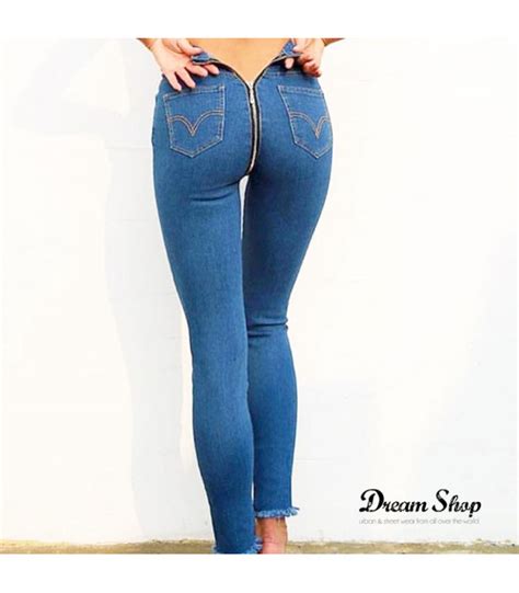 Jeans Stretch Back Zipper