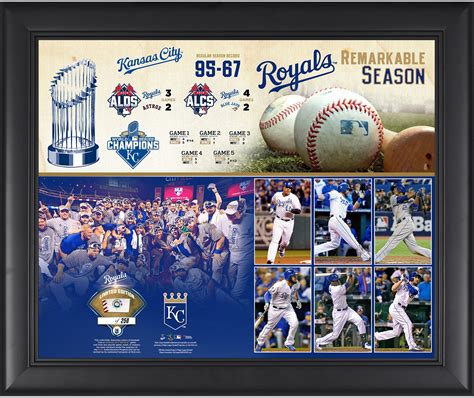 Kansas City Royals 2015 Mlb World Series Champions Framed 16 X 20