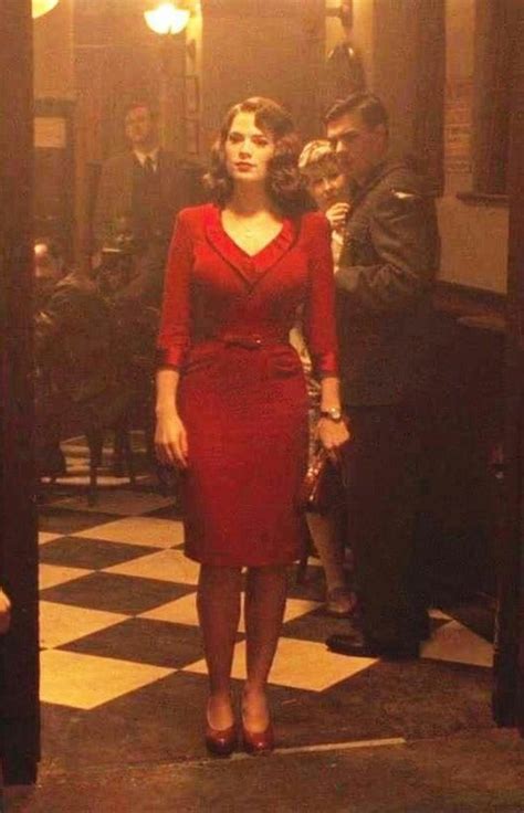 Peggy Carter Red Carter Hayley Atwell Hayley Elizabeth Atwell Mode Ootd Marvel Women Up