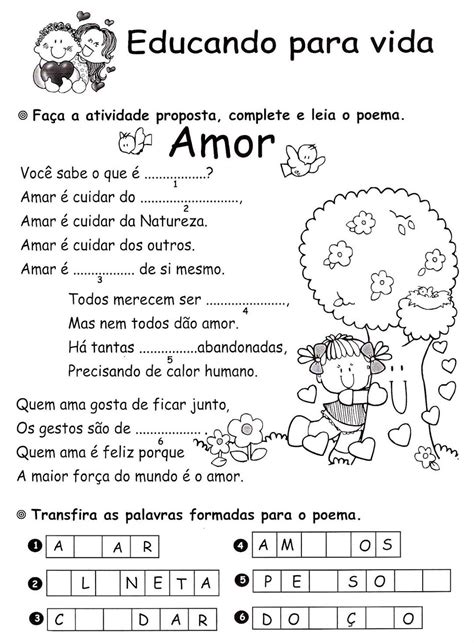 Atividades Sobre O Amor Ensino Religioso Educa