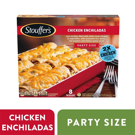 Stouffers Party Size Chicken Enchiladas Frozen Meal 57 Oz Walmart