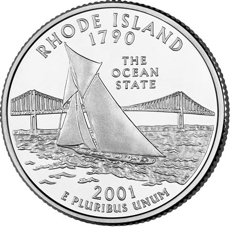Quarter Dollar 2001 Rhode Island Coin From United States Online Coin