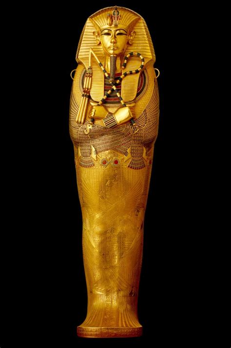 Magnificent Solid Gold Innermost Sarcophagus Of King Tutankhamun Also