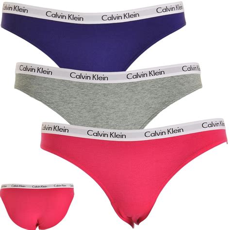 Calvin Klein Womens Carousel 3 Pack Bikini Briefs Salviagrey Heather