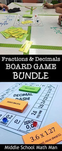 Multiplying and dividing fractions and mixed numbers. Fractions and Decimals Board Game Bundle | Fractions, 6th ...