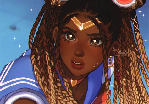 Lovelyrosebun Sailor Moon Redraw Black Girl Art Black Girl