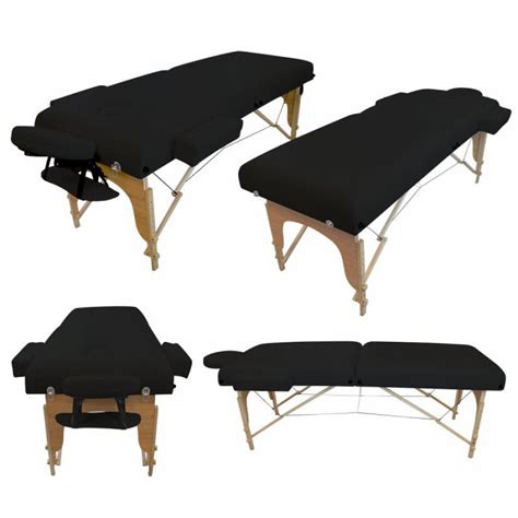 Table De Massage Bois Confort Plus 2 Zones Noir