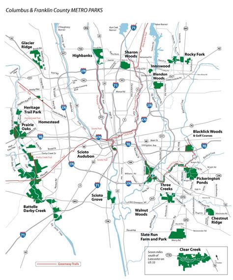 Park Locations Map Metro Parks Central Ohio Park System Location