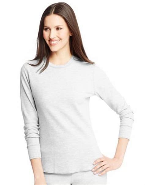 Hanes Womens X Temp Thermal Underwear Solids And Printed Long Sleeve