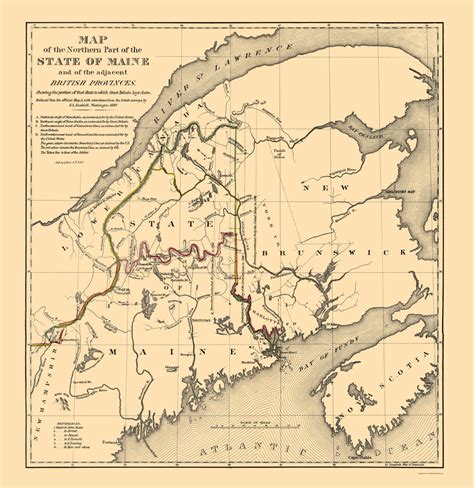 Old State Maps Maine Northern Me By A Hoen 1830