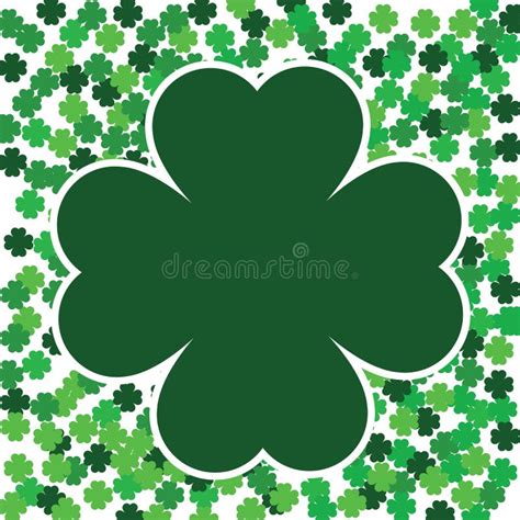 Green Seamless Pattern With Clovers Shamrock Leaves For St Patrick S