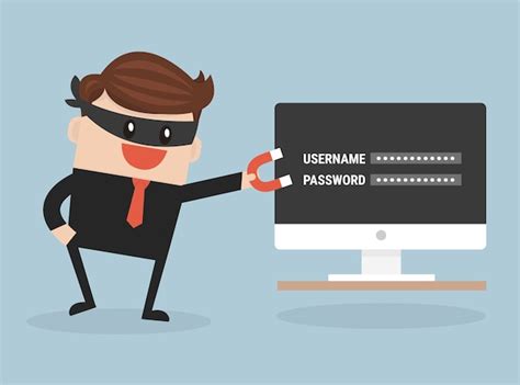 Premium Vector Hacker Stealing Sensitive Data As Passwords