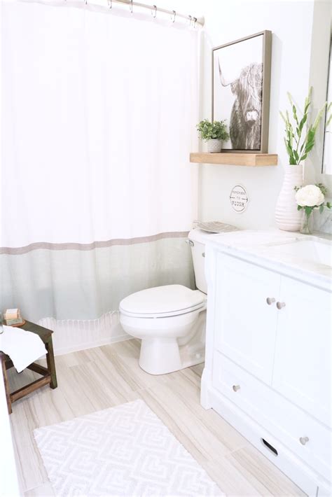 Farmhouse style is easy, inexpensive, cute and loved by greater and more individuals for its natural warm and earthy colors in their interior layouts. Modern Farmhouse Small Bathroom Reveal - SUGAR MAPLE notes