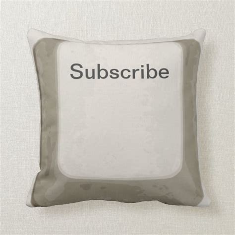 The global community for designers and creative professionals. Subscribe Button / Key - White / Grey Pillow | Zazzle
