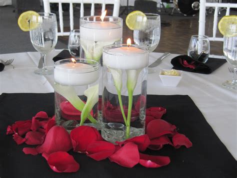 Classic Black White And Red Table Decorations Decor Centerpieces