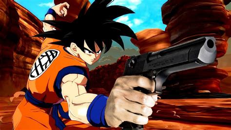 Dragon Ball Fighterz Base Goku With Gun Memes Imgflip