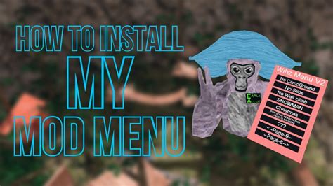 How To Install My Mod Menu Wihz Menu Gorilla Tag Youtube