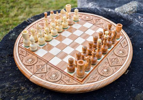 Wooden Chess Game Chess Set Handmade Wood Chess Board Shops Etsy