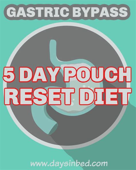 5 Day Pouch Reset Diet After Bariatric Surgery Days In Bed Pouch