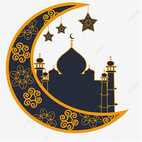 Gambar Kombinasi Bintang Dan Siluet Bulan Islami Idul Adha Festival