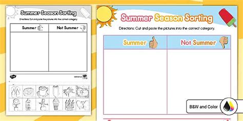 Sun Safety Cut And Paste Activity Health Education Twinkl Sun Summer