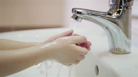 Wash Hands Little Boy Washes Hands In Stock Footage Sbv 346477323