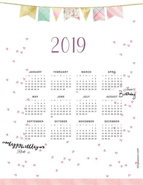 So choose any weight loss calendar 2021 below and use it in managing your numerous tasks. Free printable 2019 yearly calendar at a glance | 101 Backgrounds