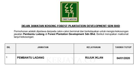 Our goal is to ensure smooth, efficient management, and the best possible returns on investments. Jawatan Kosong Terkini Forest Plantation Development ...