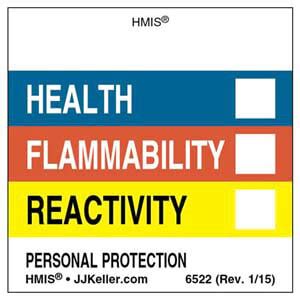 The last section of the nfpa color code is white. Hmis Label For Sale : Custom Hmig And Hmis Labels - These ...