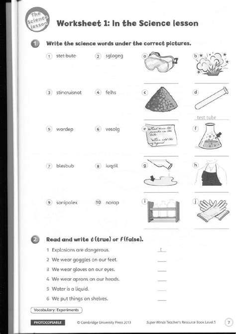 Super minds 5 Science lesson worksheet | Live Worksheets - Worksheets