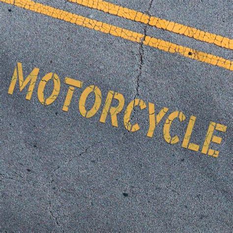 Motorcycle Stencil Parking Lot Stencils Industrial Stencils