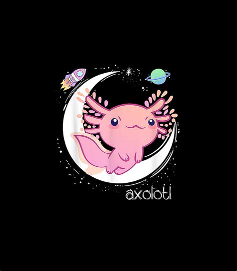 Space Axolotl Kawaii Pastel Goth Japan Anime Comic Digital Art By Xi Nova