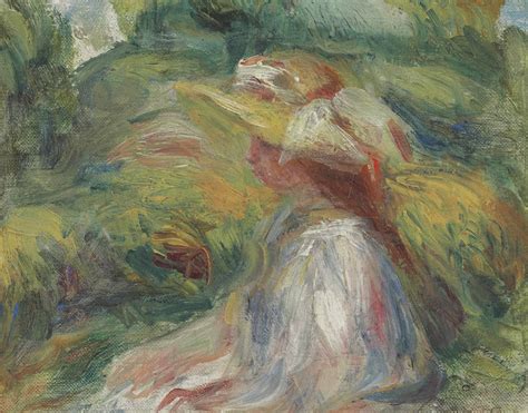 Pierre Auguste Renoir 1841 1919 Etude De Femme Au Chapeau Christies