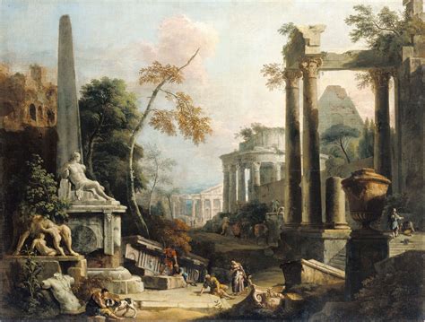 マルコ・リッチ Marco Ricci「landscape With Classical Ruins And Figures」j・ポール