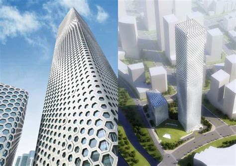 Honeycomb Skyscraper Has No Internal Structure Attracts