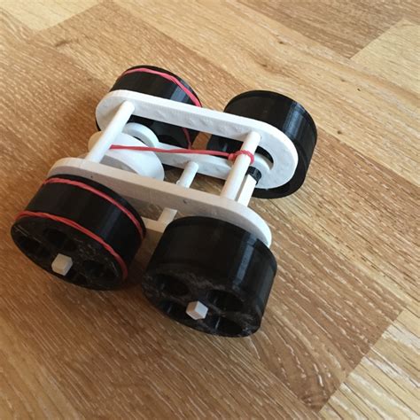 3d Printable Rubber Band Car By Justin Wunderlich