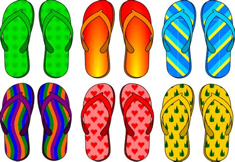 Colorful Flip Flops Clip Art At Vector Clip