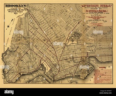 Mappa Vintage Di Brooklyn Fotograf As E Im Genes De Alta Resoluci N Alamy