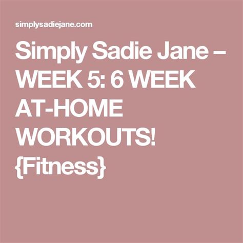 Week 5 6 Week At Home Workouts Fitness Crossfit At Home Workout