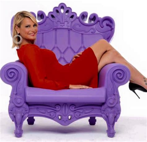 Simona Ventura On The Queen Of Love Armchair For Miss Italia Chesterfield Chair Armchair