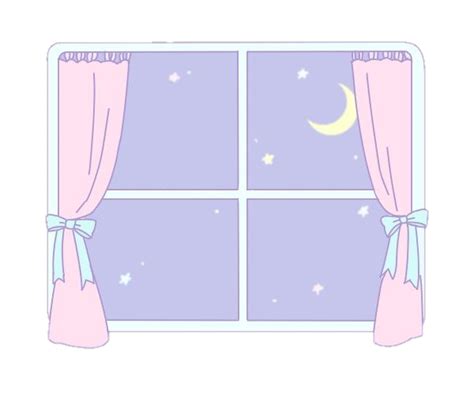Cute Kawaii Window Purple Pastel Moon Tumblr Aesthetic